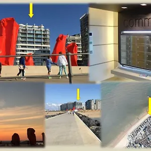 Panoramic View On Beach, Ships, Sea - Place To Be Appartement Ostende